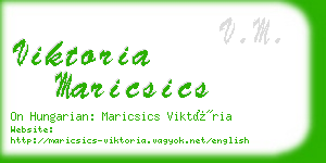viktoria maricsics business card